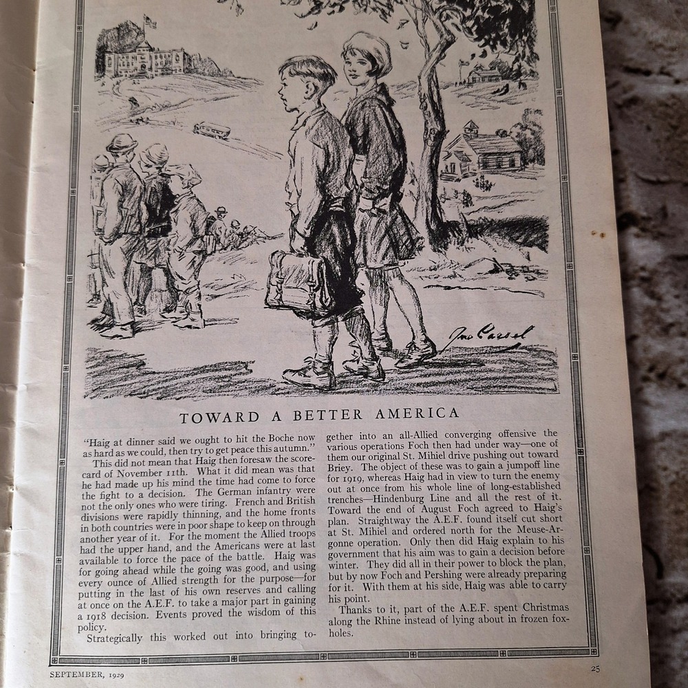 Historical Antique "The American Legion Monthly" September 1929 It's a Great War - Picture 15 of 16